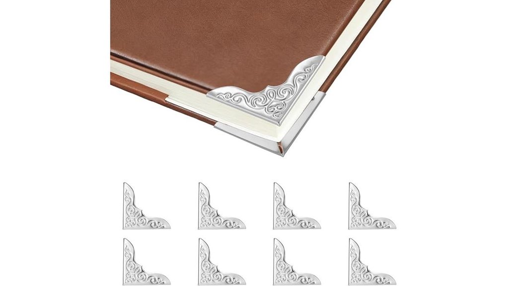 100 piece silver metal corners