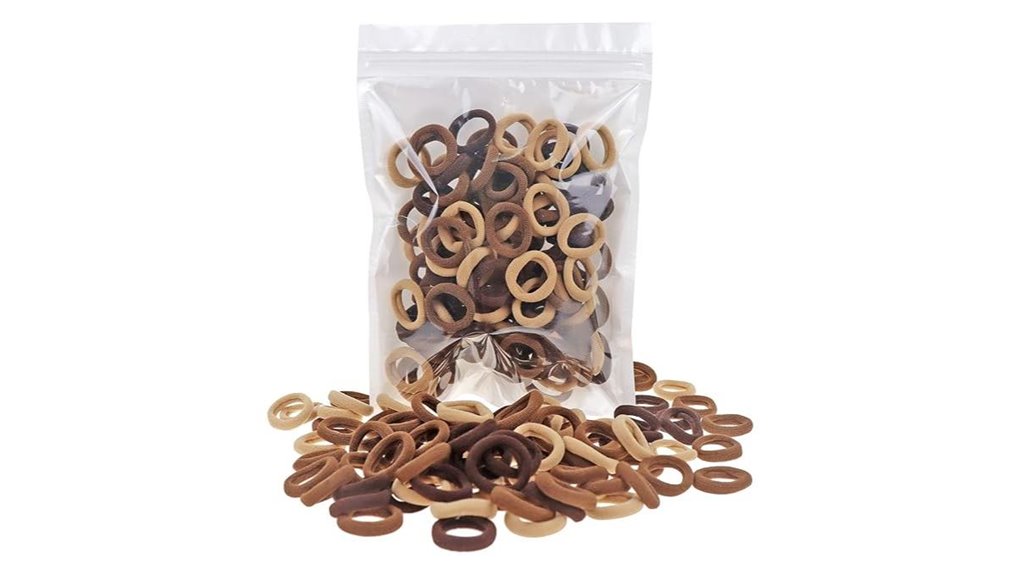 100 small seamless toddler hair ties