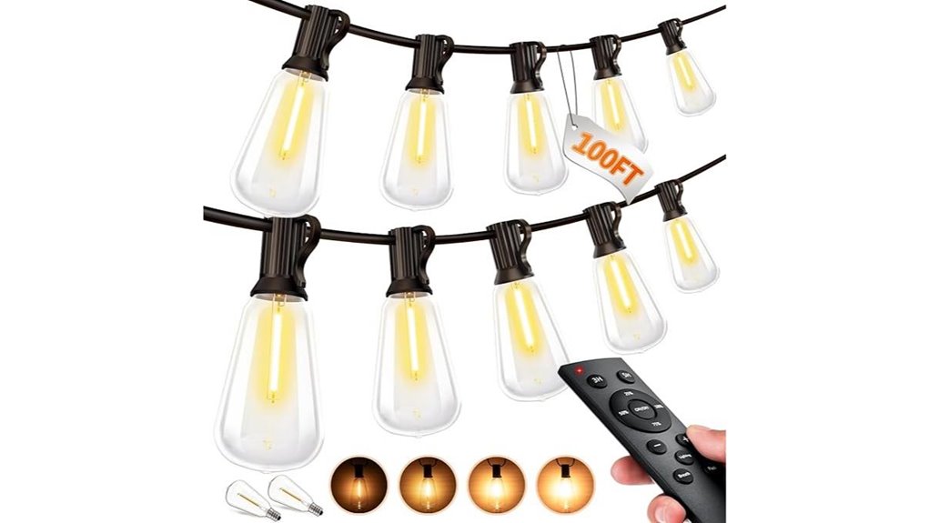 100ft waterproof outdoor patio lights