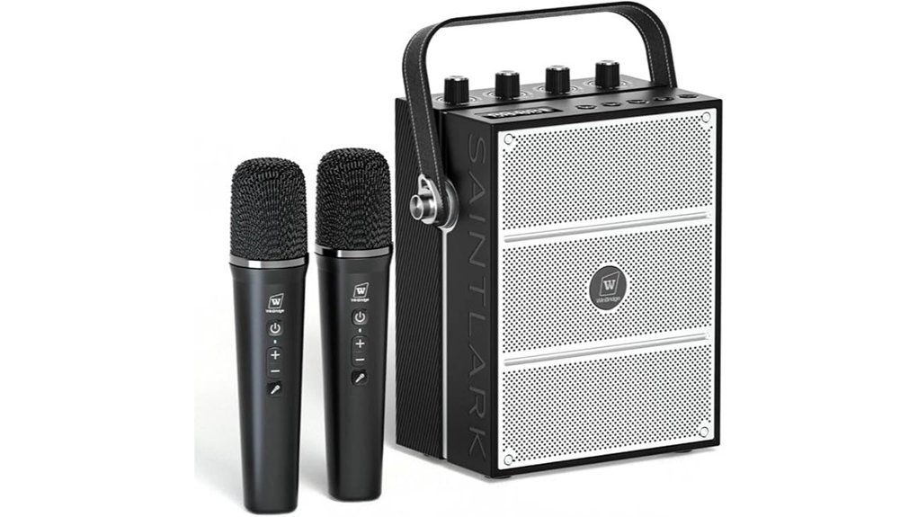 100w portable pa system with mics