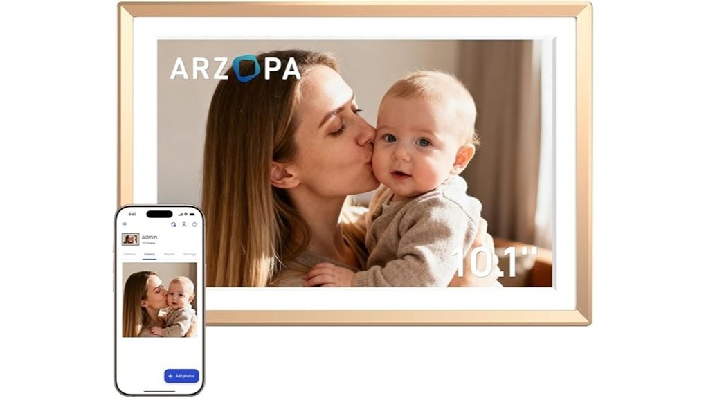 10 1 inch gold digital picture frame