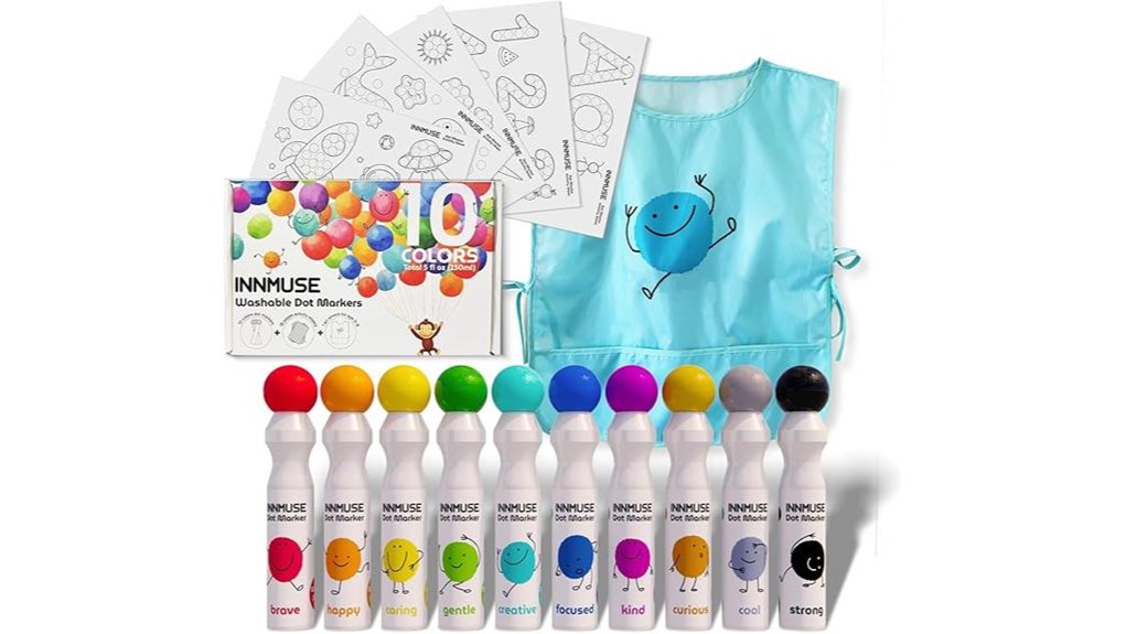 10 color washable dot markers