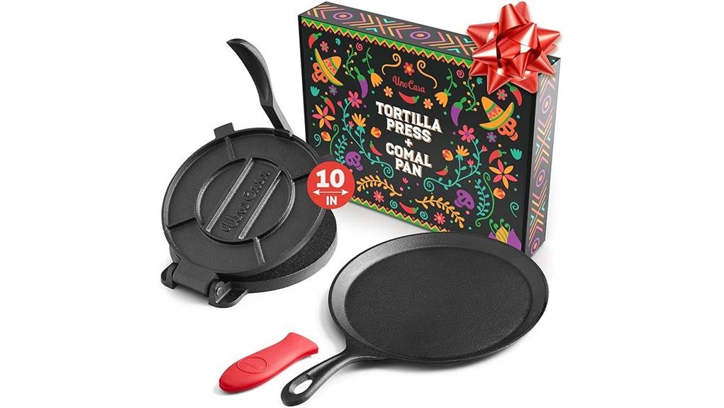 10 inch cast iron tortilla press