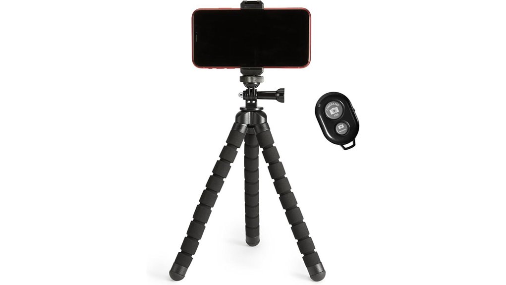 10 inch flexible tripod with remote
