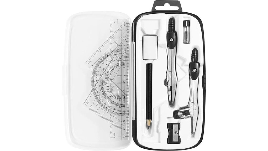 10 piece shatterproof geometry kit