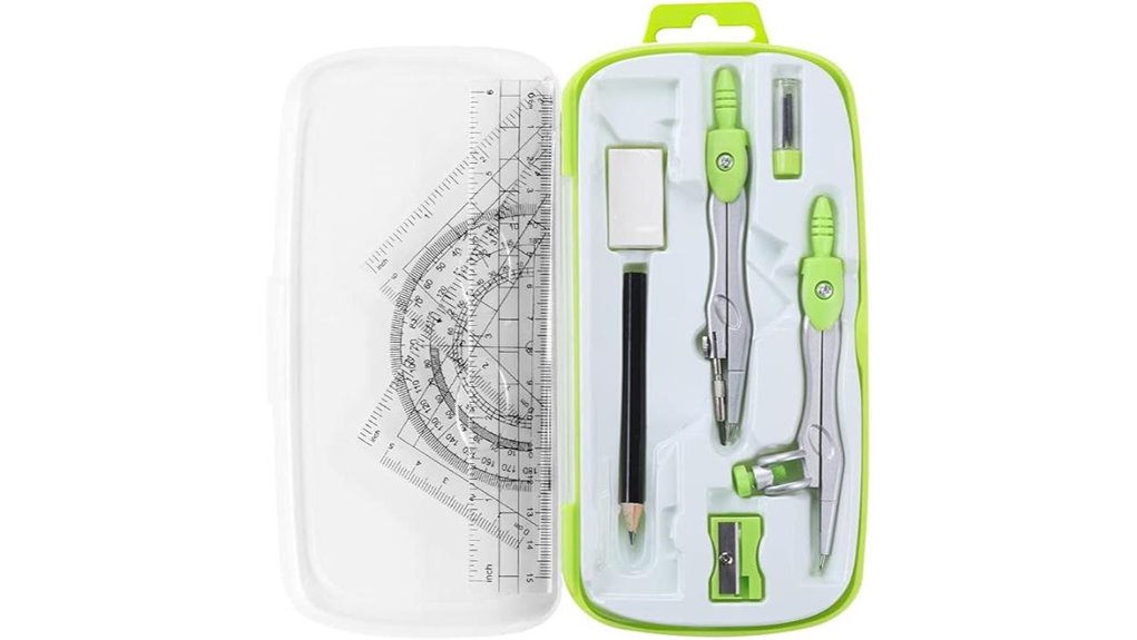 10 piece shatterproof geometry kit