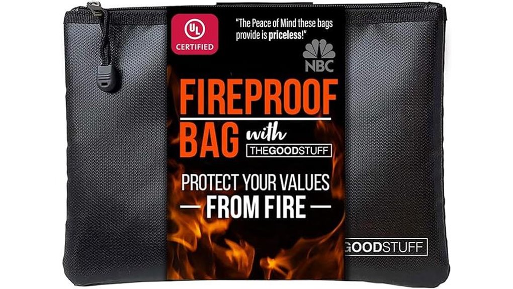 10x13 fireproof waterproof money bag