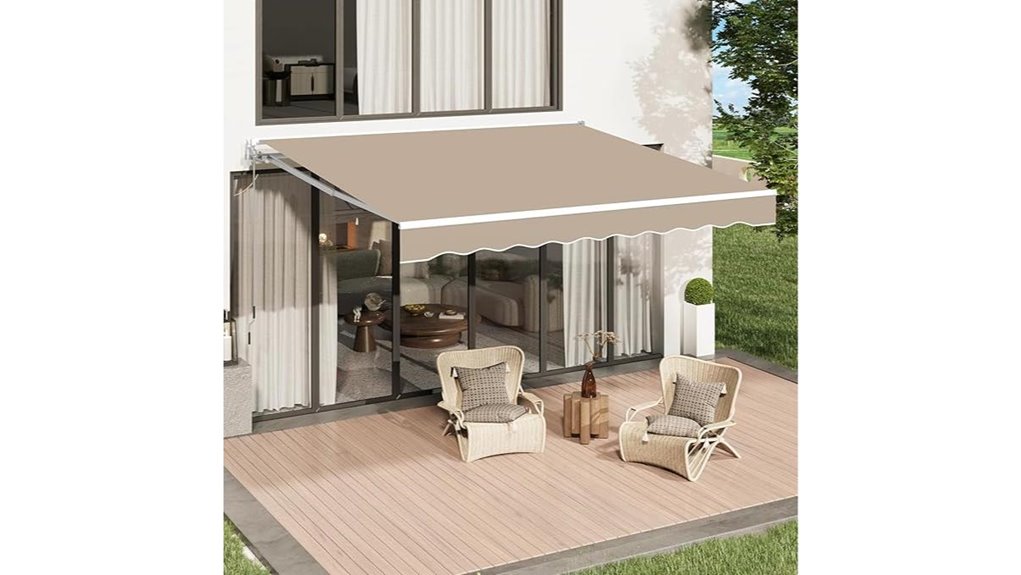 10x8 manual retractable awning