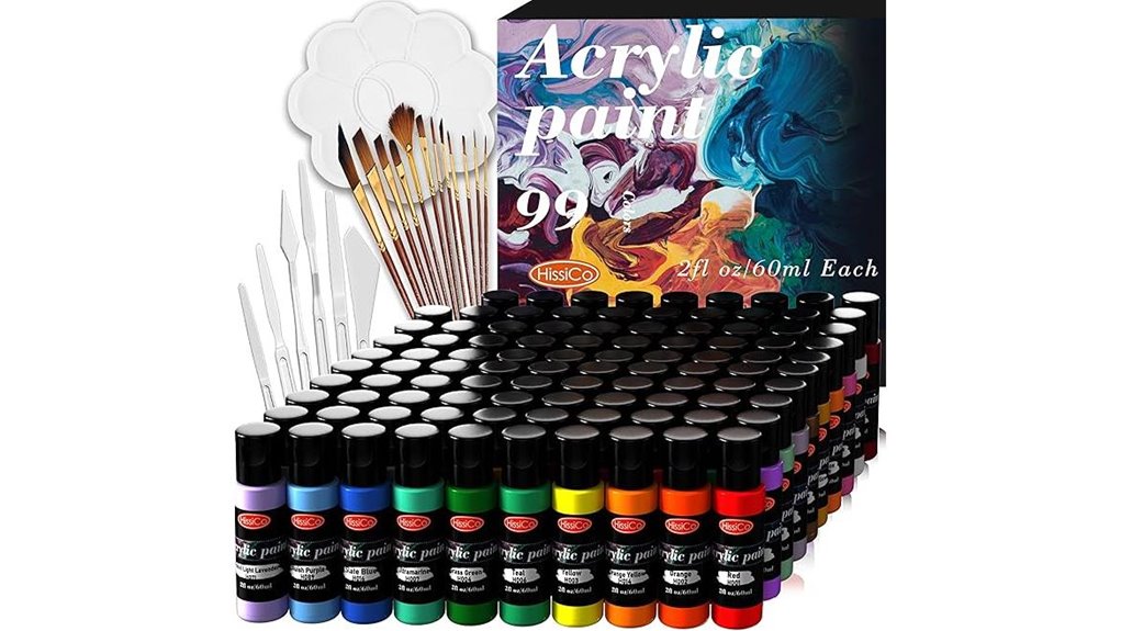 118 piece 99 color acrylic set
