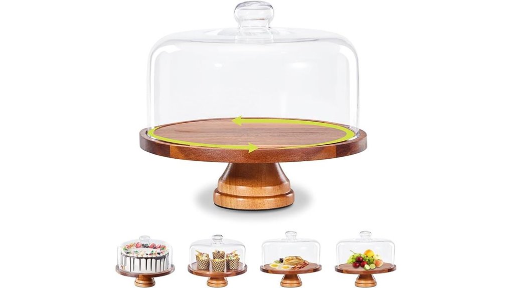 11 inch glass rotating cake stand