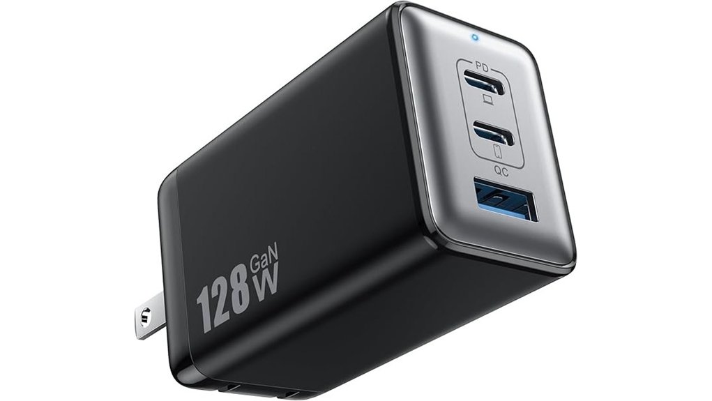 128w gan 3 port usb c
