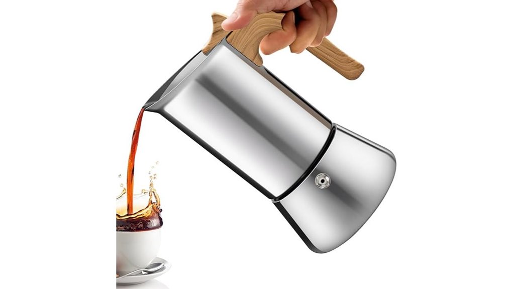 12 cup 304 stainless stovetop moka