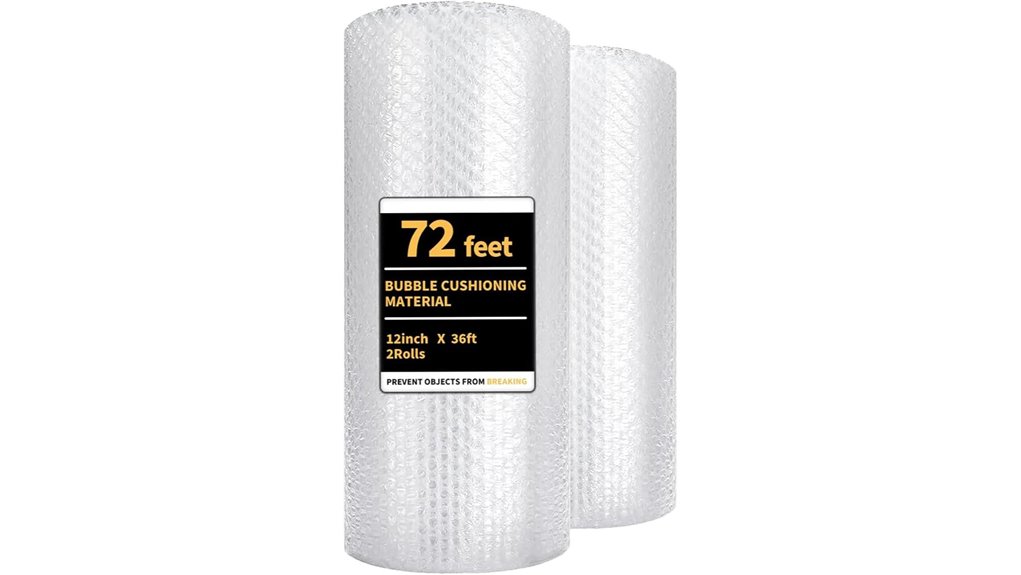 12 inch by 72 foot bubble wrap
