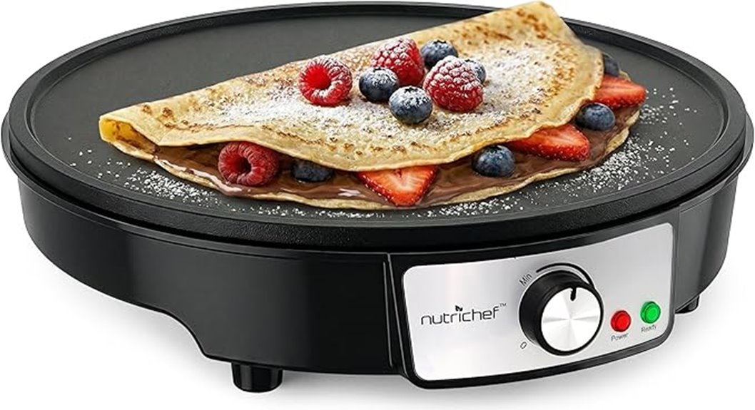 12 inch electric crepe griddle