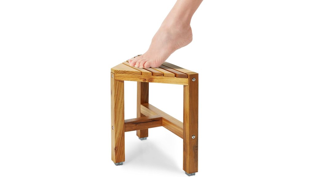 12 inch teak shower stool