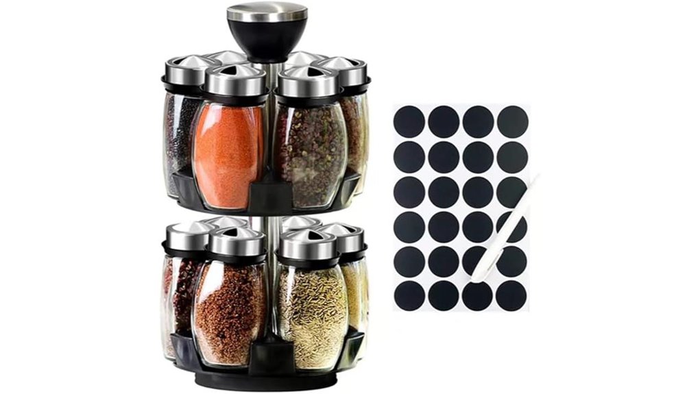 12 jar revolving spice rack