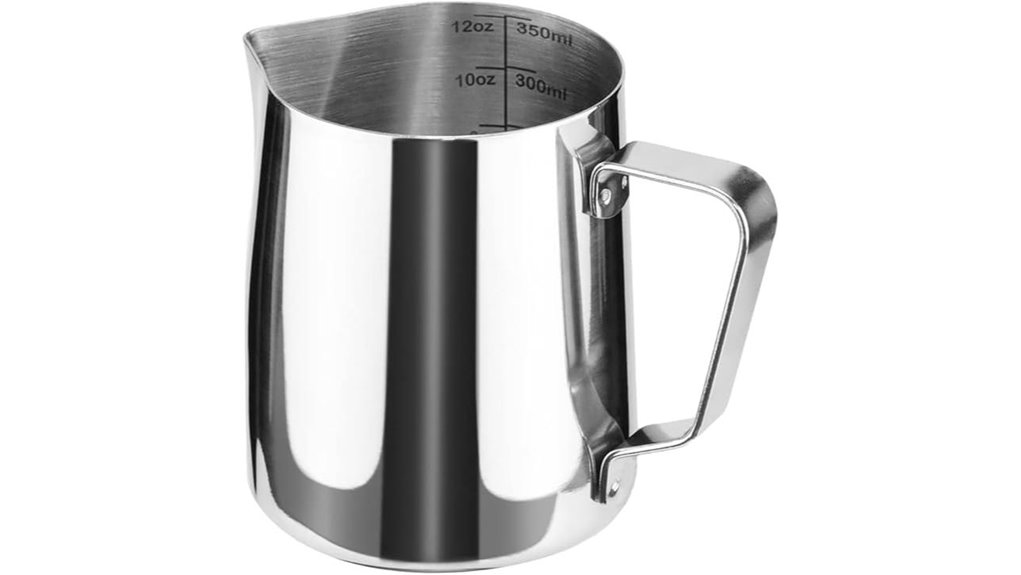 12 ounce stainless steel frothing pitcher