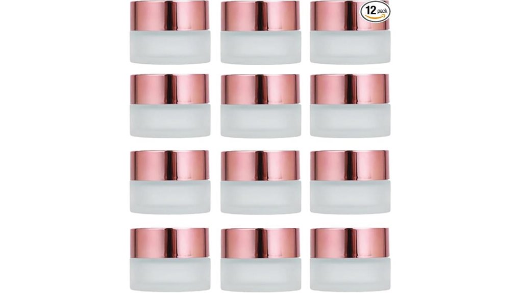 12 pack 5g frosted glass jars