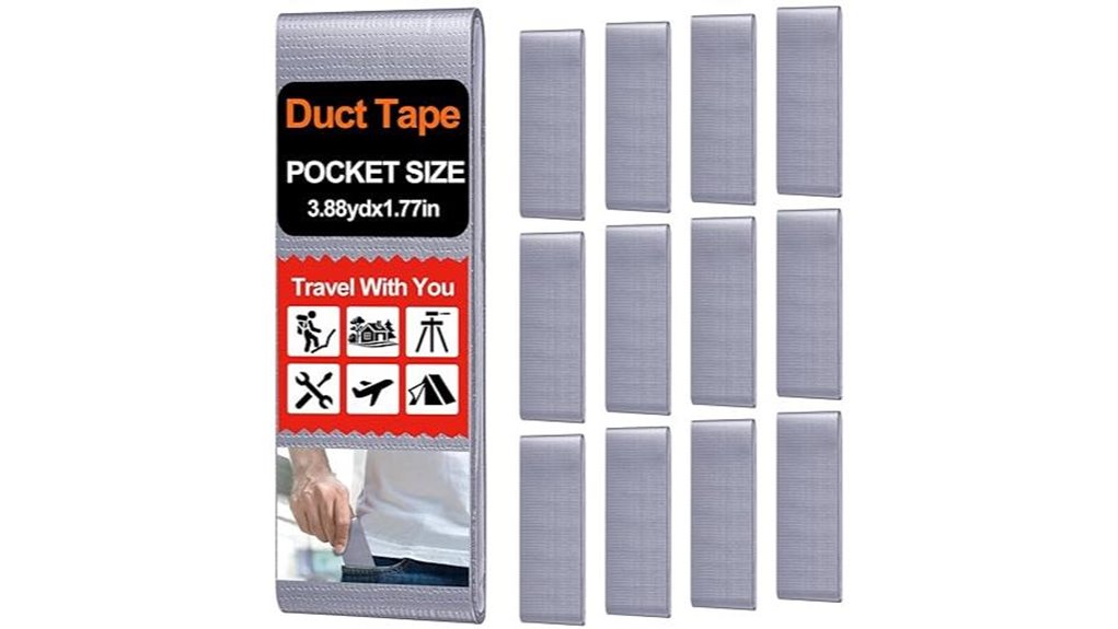 12 pack silver mini duct tape