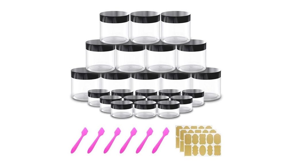 12 pack small plastic sample jars