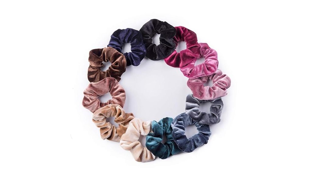 12 pack velvet hair scrunchies