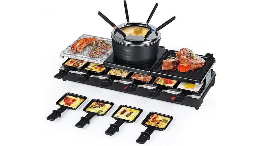 12 person 4 in 1 raclette grill