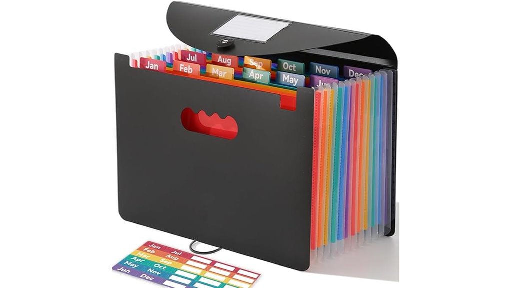 12 pocket expanding accordion organizer