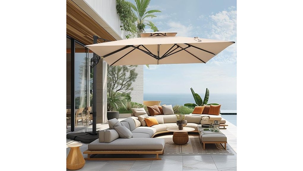 12ft rectangular cantilever patio umbrella