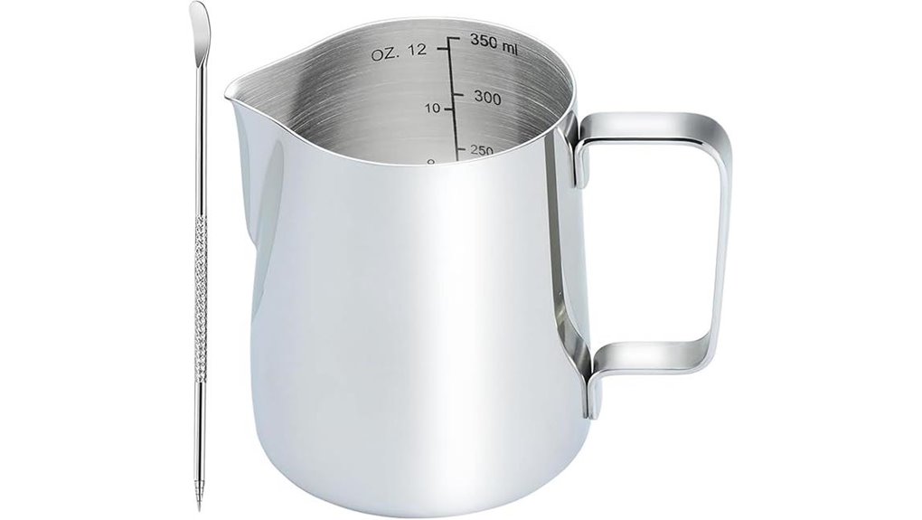 12oz stainless steel frothing pitcher