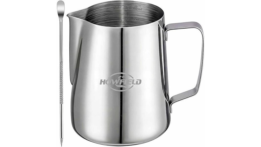 12oz stainless steel frothing pitcher