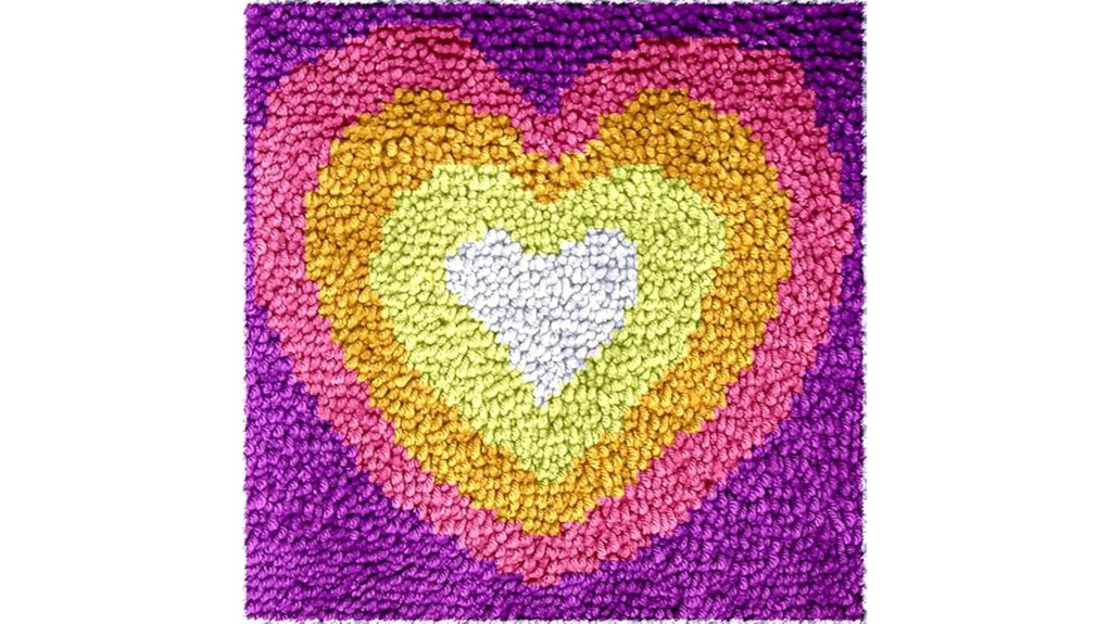 12x12 rainbow latch hook kit