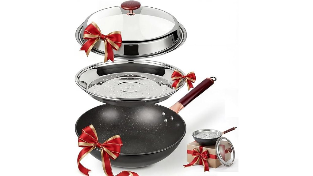 13 07 inch carbon steel wok