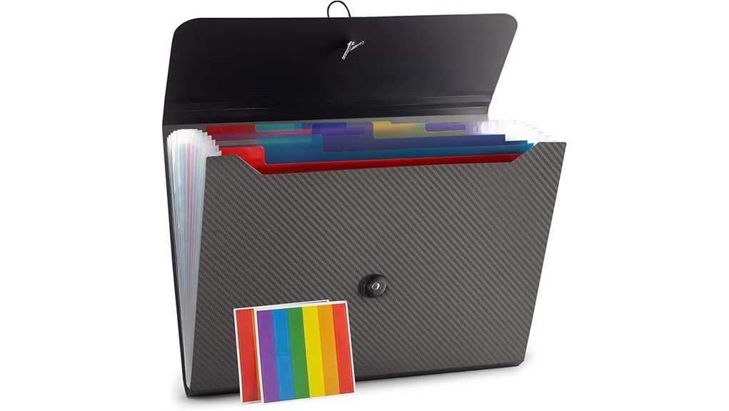 13 pocket grey expanding organizer