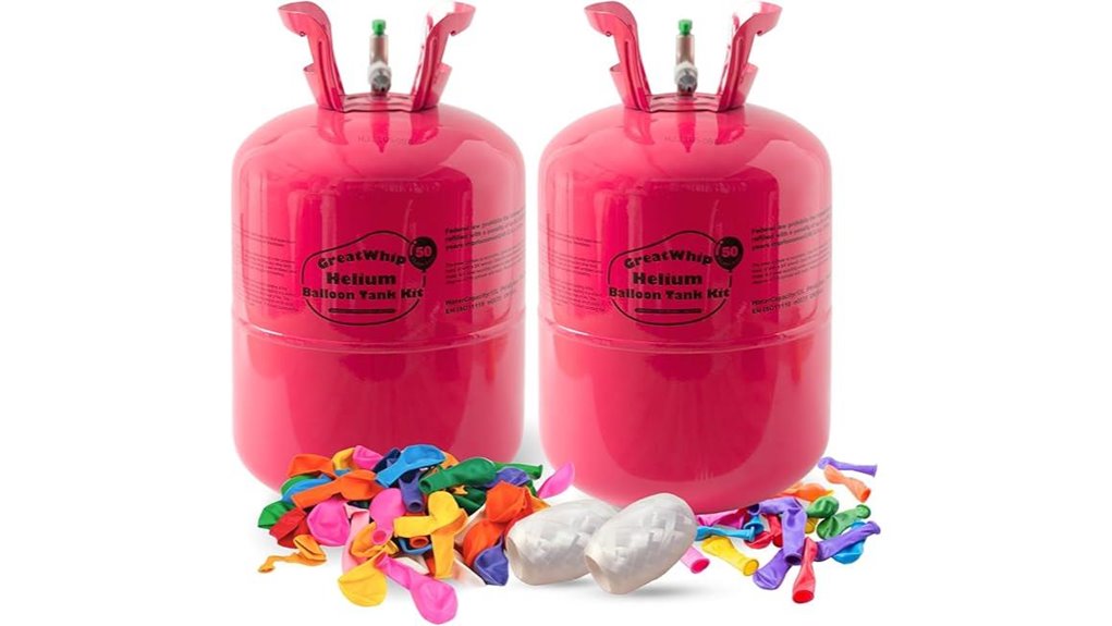 13l helium tank with balloons