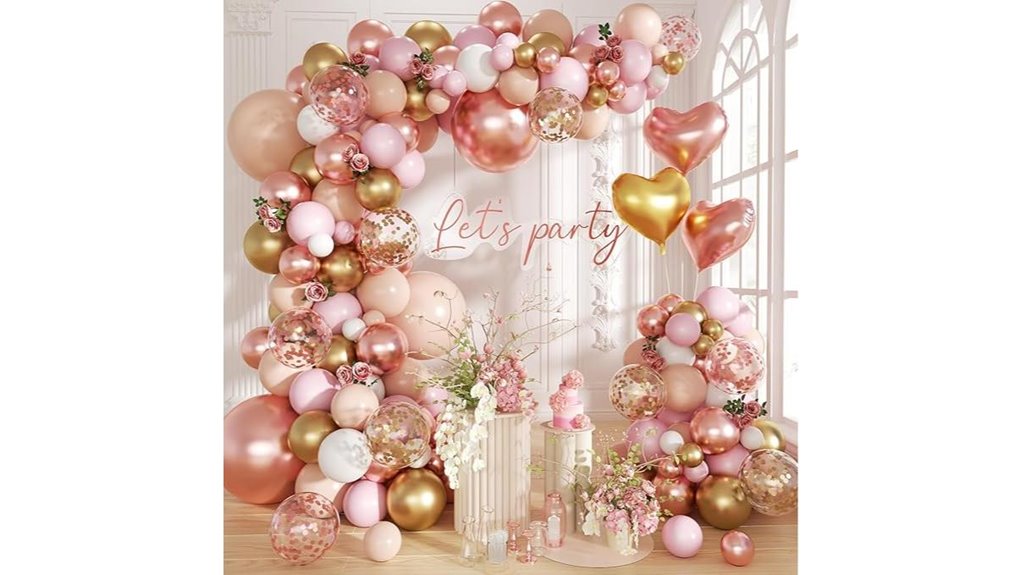 140 piece rose gold garland