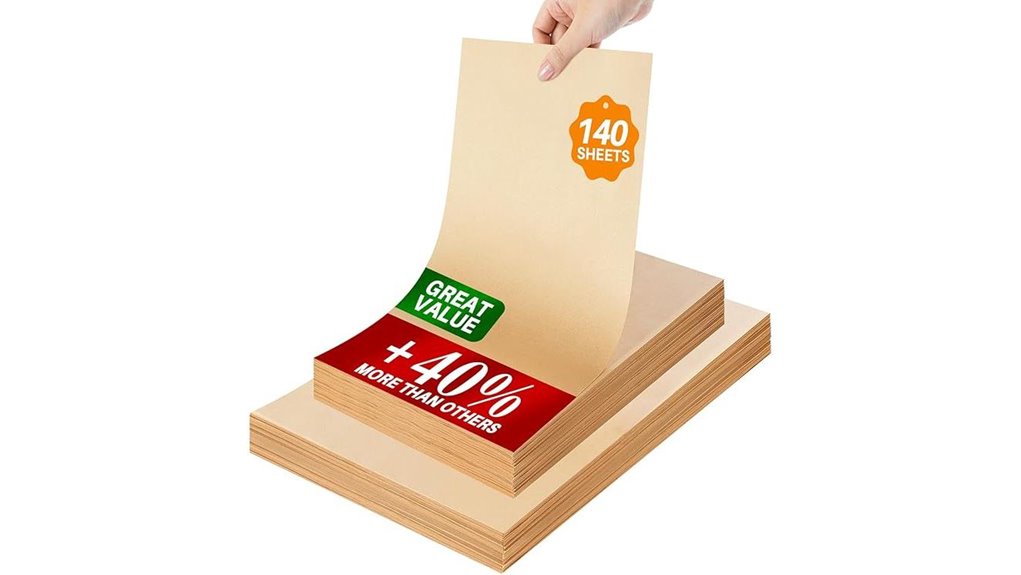 140 unbleached 9x13 parchment