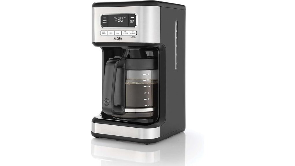 14 cup stainless steel programmable coffee maker