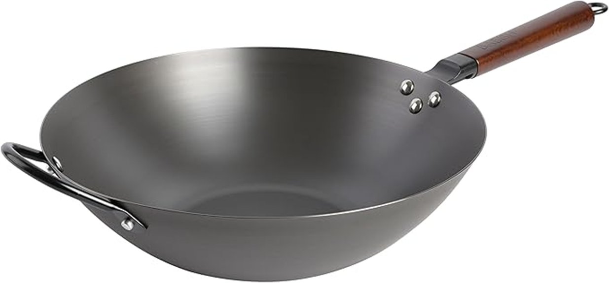 14 inch carbon steel wok