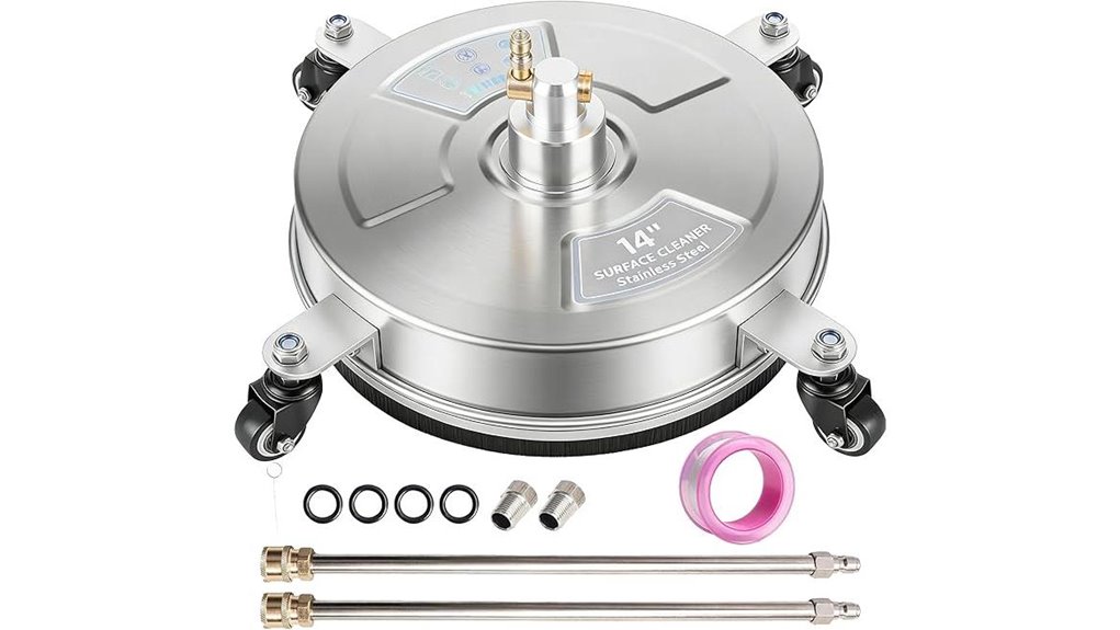 14 inch stainless steel surface cleaner