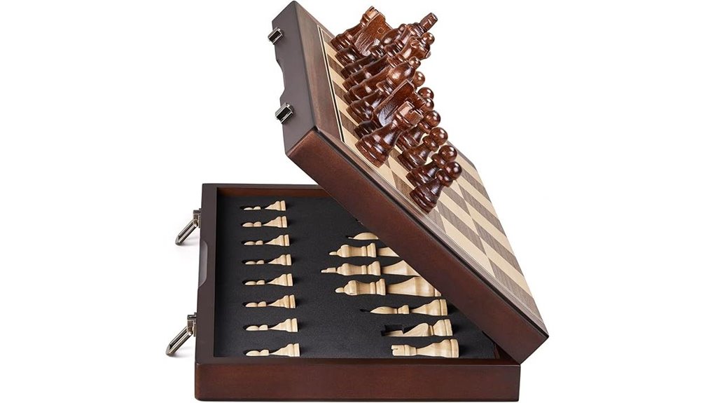 15 inch magnetic wooden chessboard