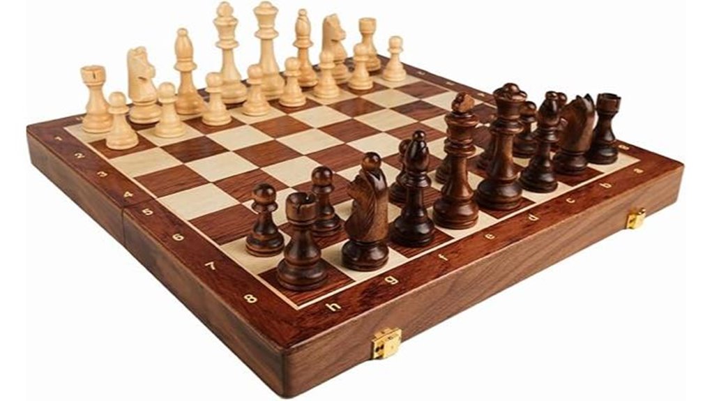 15 inch walnut chess set