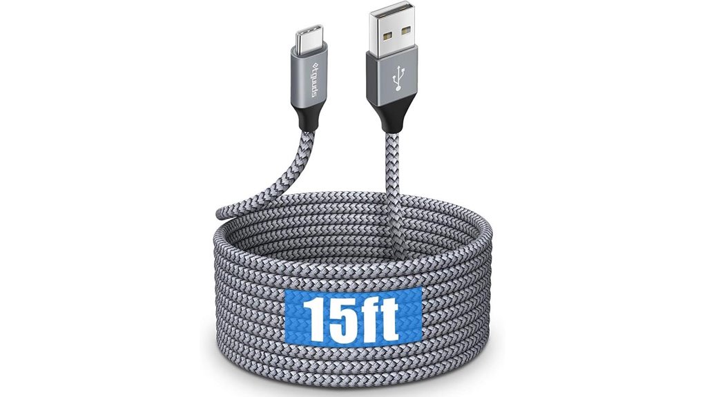15ft usb a to usb c nylon