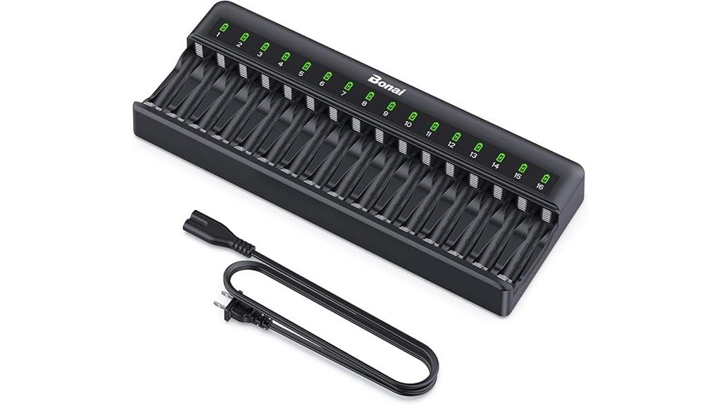 16 bay aa aaa nimh charger