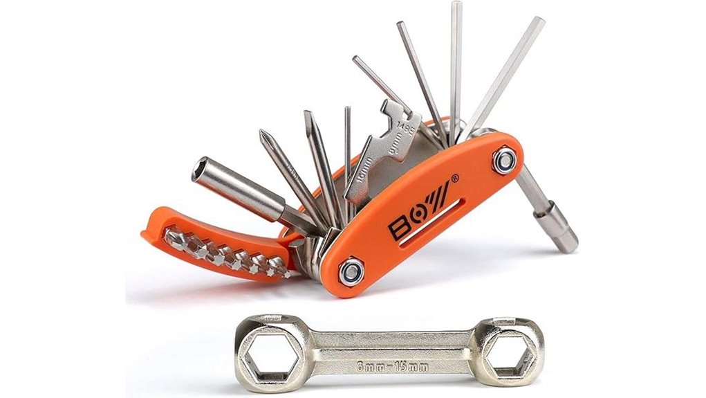 16 in 1 bicycle multitool wrench set