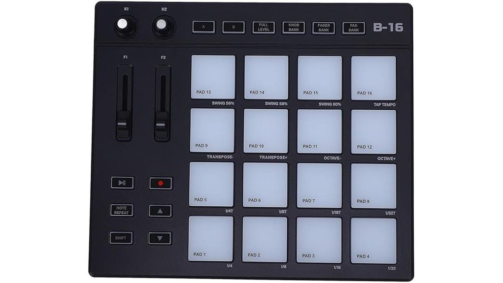 16 pad beat maker midi controller