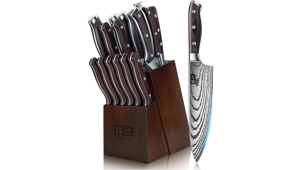 16 piece high carbon japanese knives