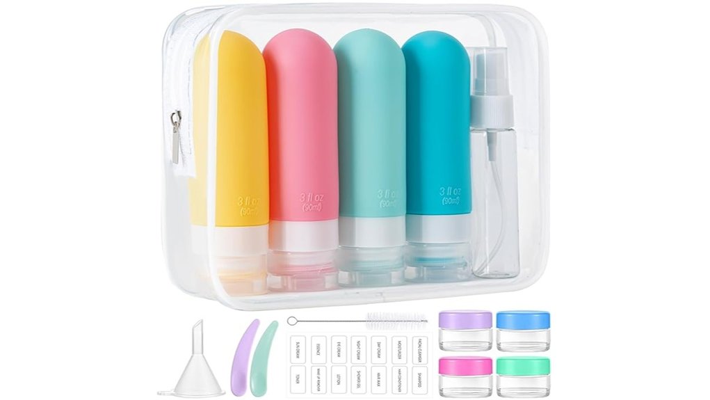 16 piece tsa silicone bottles