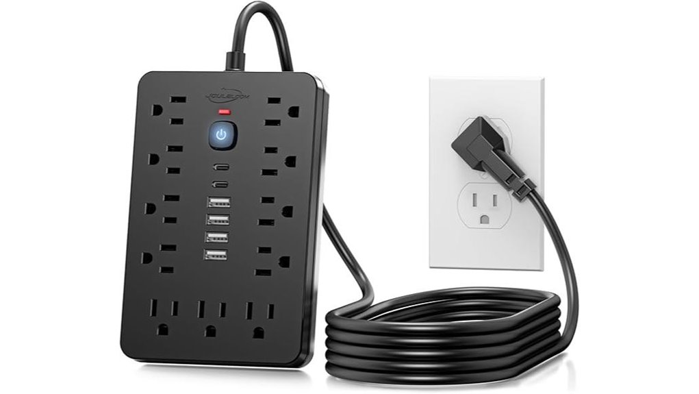 17 in 1 6ft flat surge protector
