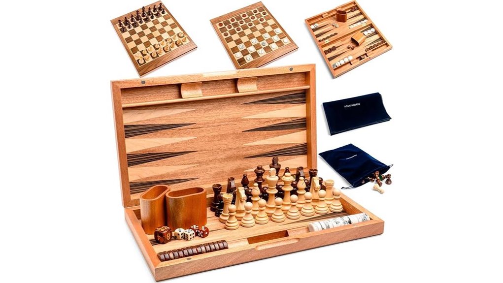 17 inch wooden game set