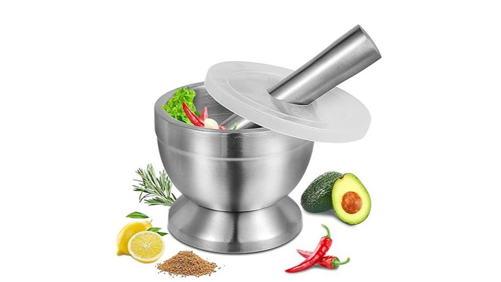 18 8 stainless steel mortar and pestle